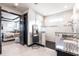 Bathroom showcasing luxurious walk-in shower with dual shower heads and granite countertops at 3612 Licata Ct, Punta Gorda, FL 33950