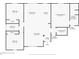 Detailed floor plan showcasing the layout of bedrooms, bathrooms, kitchen, and living areas at 23254 Stelling Ave, Port Charlotte, FL 33980