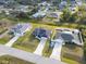 Aerial view of the property and surrounding neighborhood at 2405 Vancouver Ln, North Port, FL 34286