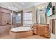 Bright bathroom featuring a corner soaking tub, glass shower, and dual vanities at 3321 Tripoli Blvd, Punta Gorda, FL 33950