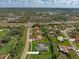 Wide aerial shot displaying the residence near golf course, landscaping, and surrounding community at 5131 Appomattox Dr, North Port, FL 34287