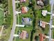 Aerial perspective of the property showcasing its proximity to a golf course and neighborhood layout at 5131 Appomattox Dr, North Port, FL 34287