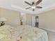 The main bedroom features a trey ceiling and access to the en suite bath at 8230 Agate St, Port Charlotte, FL 33981