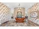 Common area featuring a beautiful boat-shaped concierge desk and decorative foliage wallpaper at 2138 Royal Tern Cir, Punta Gorda, FL 33983