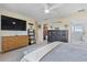 Well-appointed main bedroom with ample storage, decor and easy access to the walk-in closet and en-suite bathroom at 43554 Treadway Dr, Punta Gorda, FL 33982