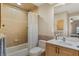 Bathroom featuring a vanity with a mirror, and a shower-tub combination at 1340 San Cristobal Ave # 304, Punta Gorda, FL 33983