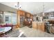 Bright kitchen showcasing an island with seating, ample counter space, and stainless steel appliances at 1673 Palace Ct, Port Charlotte, FL 33980