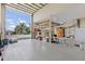 The oversized garage provides ample space for parking, storage, and workshop activities with natural light at 2012 River Basin Ter, Punta Gorda, FL 33982