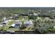 Aerial view of a lovely single-Gathering home with a screened-in pool and dock along a picturesque canal at 3487 Cabaret St, Port Charlotte, FL 33948