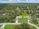 Aerial view of a well-manicured property surrounded by lush greenery, showcasing its desirable location at 5366 Dunsmuir Rd, North Port, FL 34288