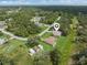 This aerial showcases a beautiful single-Gathering home with lush green surroundings and ample land at 5366 Dunsmuir Rd, North Port, FL 34288