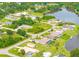 Aerial view of residential neighborhood near a lake at 256 Coblentz St, Port Charlotte, FL 33954