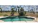 Relaxing screened pool area with a fountain and a view at 443 Madrid Blvd, Punta Gorda, FL 33950