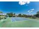 Community tennis court with green surface and fencing at 523 Foxwood Blvd, Englewood, FL 34223