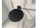 Large, modern black shower head with rainfall design at 1019 Schooner Ln, Englewood, FL 34224
