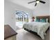 Bedroom with pool view and sliding glass doors at 256 Mariner Ln, Rotonda West, FL 33947