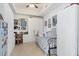 Small bedroom with twin bed and built-in desk at 1375 Beach Rd # 210, Englewood, FL 34223