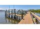 Wooden boardwalk leads to private boat docks at 1375 Beach Rd # 210, Englewood, FL 34223