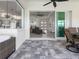 Covered patio with glass doors opening to the living room at 261 Broadmoor Ln, Rotonda West, FL 33947