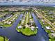 Comprehensive aerial of neighborhood at 544 Lindley Ter, Port Charlotte, FL 33952