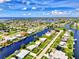 Aerial of waterfront homes and community at 544 Lindley Ter, Port Charlotte, FL 33952