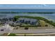 Aerial view showing waterfront location and building complex at 6000 Boca Grande Cswy # D46, Boca Grande, FL 33921