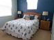 Guest bedroom with full-size bed and coastal-themed decor at 3363 Grand Vista Ct # 203, Port Charlotte, FL 33953