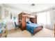 bedroom with a bunk bed and a built-in desk at 1115 Larchmont Dr, Englewood, FL 34223