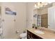 Clean bathroom with granite countertop, shower, and toilet at 13104 Creekside Ln, Port Charlotte, FL 33953