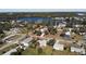 Aerial view showcasing the property's setting in a quiet neighborhood at 700 Coquina Ct, Nokomis, FL 34275