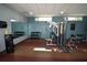 Modern fitness center with weight machines, free weights, and large mirror at 1120 E Kennedy Blvd # 1423, Tampa, FL 33602