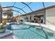 Inviting pool area with screened enclosure, offering ample space for relaxation and entertainment at 13215 Amerigo Ln, Venice, FL 34293