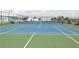 Well-maintained tennis court ready for a game, surrounded by fencing at 6113 Partridge Ave, Englewood, FL 34224