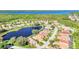 Aerial view of Riverwood community, highlighting the neighborhood's layout and water features at 3238 Osprey Ln, Port Charlotte, FL 33953
