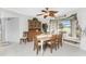 Casual dining area with bay window and wooden table set at 5826 Harrison Rd, Venice, FL 34293