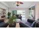 Inviting living room with comfortable seating and a view of the pool at 3117 Silkwood Ln, Port Charlotte, FL 33953