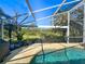 Relaxing screened pool area with lush tropical landscaping and a serene view at 3117 Silkwood Ln, Port Charlotte, FL 33953