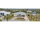 Aerial view of single-Gathering home with circular driveway at 4106 Library St, Port Charlotte, FL 33948