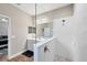 Spa-like bathroom with double vanity and a large walk-in shower at 26812 Pavin Dr, Englewood, FL 34223