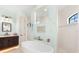 Relaxing bathroom with soaking tub and walk in shower at 912 Boundary Blvd, Rotonda West, FL 33947