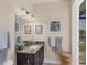 Bathroom with granite vanity and walk-in shower at 9222 Melody Cir, Port Charlotte, FL 33981