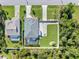 Overhead view of house and surrounding properties at 126 Spur Dr, Rotonda West, FL 33947