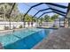 Large screened-in pool with plenty of patio space at 126 Spur Dr, Rotonda West, FL 33947