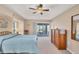 Bright bedroom with water views and ceiling fan at 15546 Viscount Cir, Port Charlotte, FL 33981