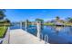 Private boat dock on the canal at 15546 Viscount Cir, Port Charlotte, FL 33981