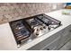 Modern gas cooktop with stainless steel finish at 26866 Weiskopf Dr, Englewood, FL 34223