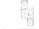 Floor plan displays a two-bedroom, two-bathroom home with an open living area at 3302 Bluejay Ln, Englewood, FL 34224