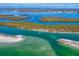 Aerial view of the surrounding waterways and islands at 534 Gulf Blvd, Placida, FL 33946