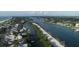 Aerial view of waterfront community and waterways at 710 Albee W Rd, Nokomis, FL 34275