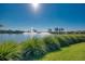 Serene lake view with water fountain features at 11479 Blackfin St, Venice, FL 34292